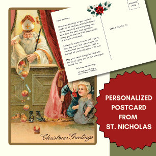 Postal Mensaje especial al niño San Nicolás de Myra