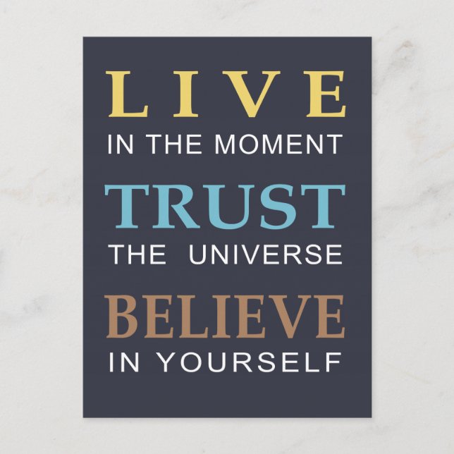 Postal Mensaje espiritual inspirador (Anverso)