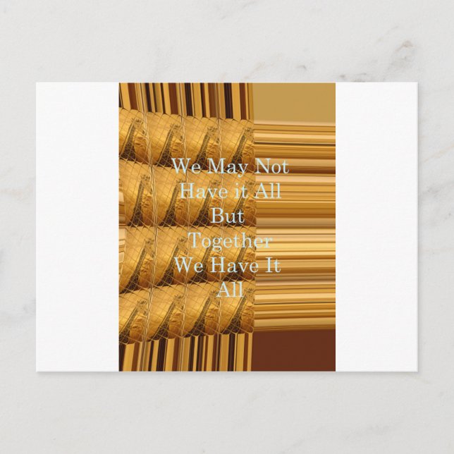 Postal Mensaje inspirador con diseño de vida salvaje en Á (Anverso)