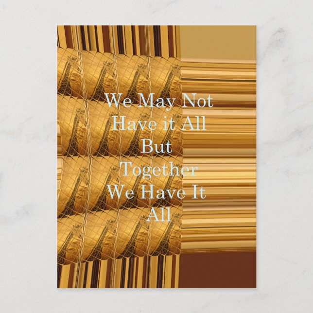 Postal Mensaje inspirador con diseño de vida salvaje en Á (Anverso)