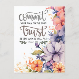 Postal Mensaje inspirador de los salmos
