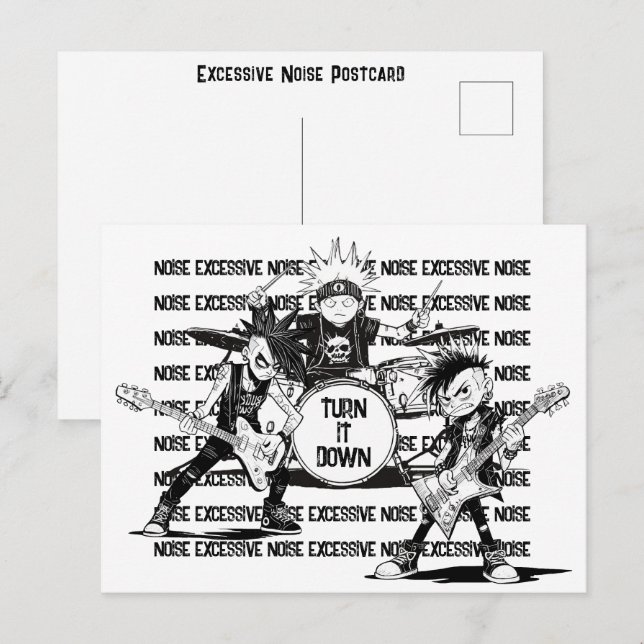Postal Mensaje para reducir el ruido excesivo del vecino  (Anverso / Reverso)