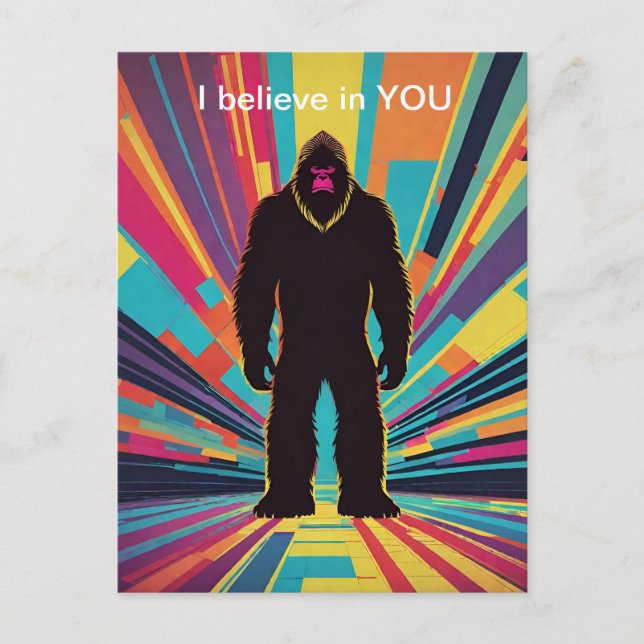 Postal Mensaje positivo de dimensión de futuro retro de p (Anverso)