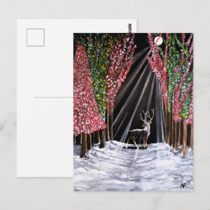 Postal Mensajero Sagrado de Nara Pintura de Alfred Fox