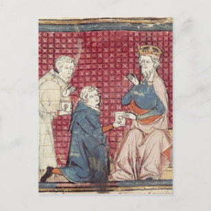 Postal Mensajeros diciéndole a Charlemagne