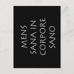 Postal Mente sana en cuerpo sano