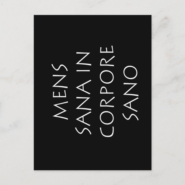 Postal Mente sana en cuerpo sano (Anverso)