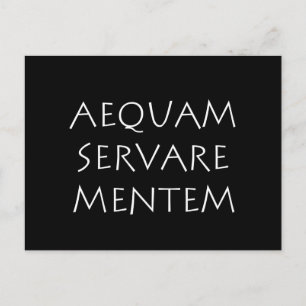 Postal Mentema de Aequam servare