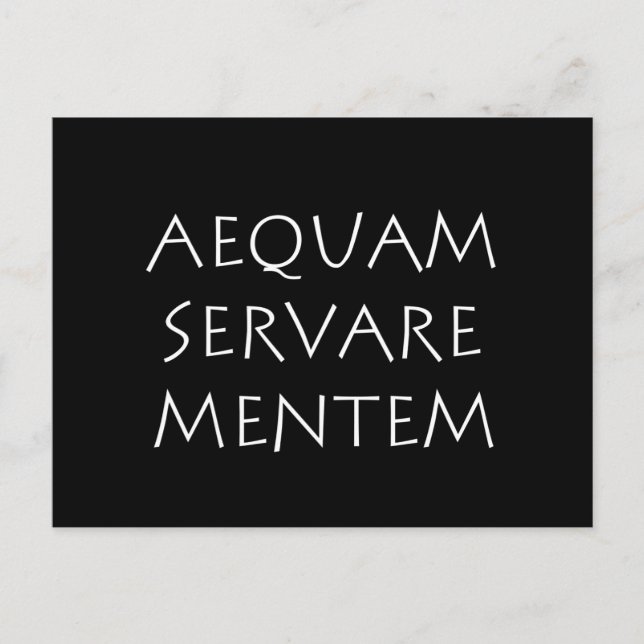 Postal Mentema de Aequam servare (Anverso)