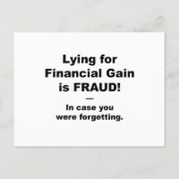 ¡Mentir por ganancias financieras es FRAUDE!