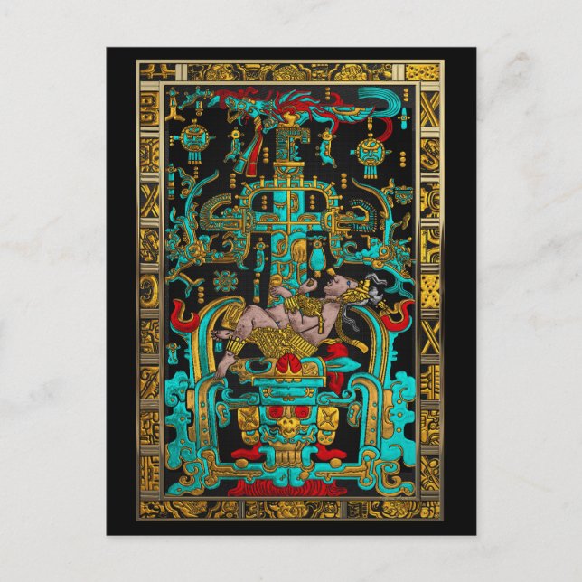 Postal Mentira de la Gran Tumba de Pakal - Astronauta Pal (Anverso)