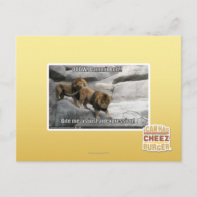 Postal ¡Mentirme es sólo una expresión! (Anverso)