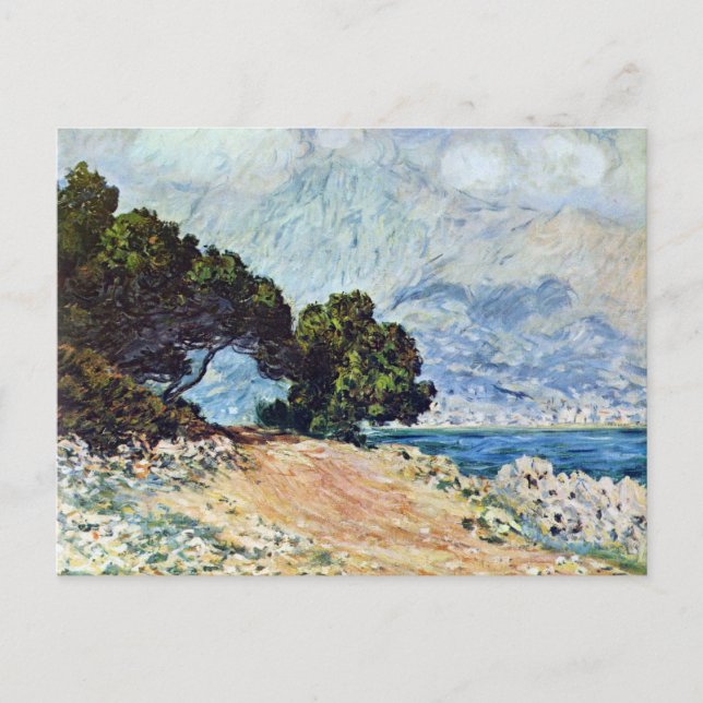 Postal Menton visto desde el Cabo Martín por Claude Monet (Anverso)