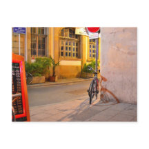 Menú, bicicleta, sombra de Francia fuera del resta