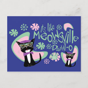 Postal Meowsville Daddy-O Beatnik Kitty 2