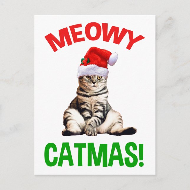 Postal ¡Meowy Catmas! (Anverso)