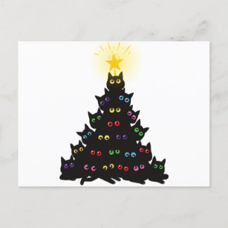 Postal Meowy Christmas Cat Christmas Tree