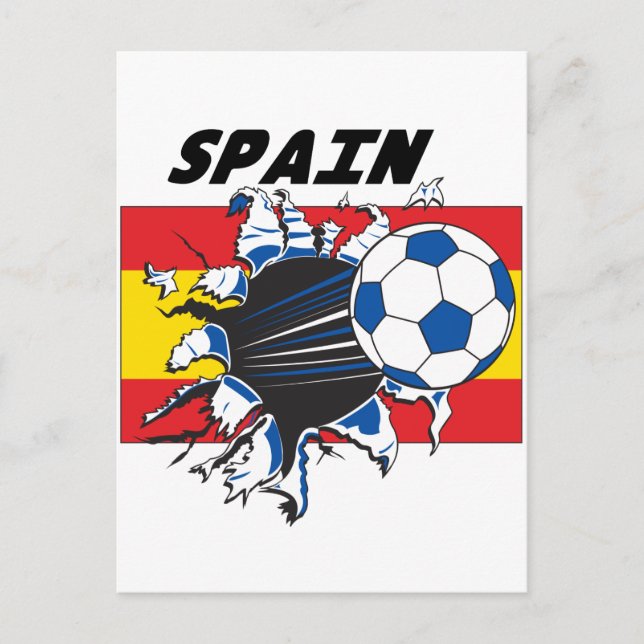 Postal Mercadillo de fans de fútbol de España (Anverso)