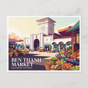 Postal Mercado Ben Thanh Ciudad Ho Chi Minh Vietnam