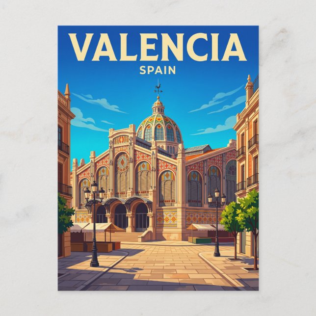 Postal Mercado Central España (Anverso)