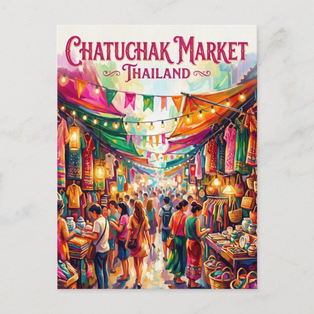Postal Mercado Chatuchak Tailandia (Anverso)