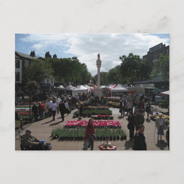 Postal Mercado continental de Carlisle Cumbria (Anverso)