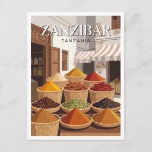 Postal Mercado Darajani Ciudad de Zanzíbar Tanzania Regal