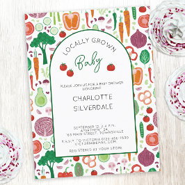 Postal Mercado de agricultores Baby Shower de producción