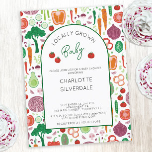 Postal Mercado de agricultores Baby Shower de producción