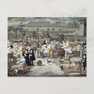 Postal Mercado de aves de corral en Quai des Grands Augus