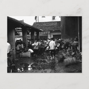 Postal Mercado de Changsha de China antiguo