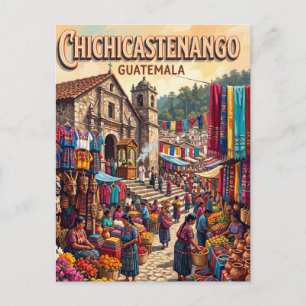 Postal Mercado de Chichicastenango Guatemala