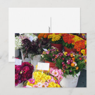 Postal - Mercado de flores