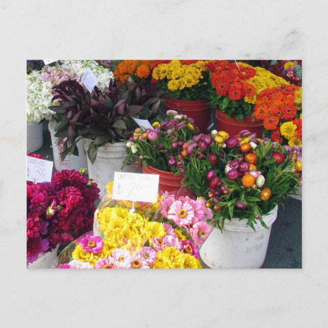 Postal - Mercado de flores (Anverso)