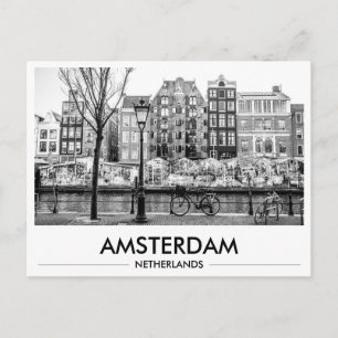 Postal Mercado de Flores de Ámsterdam Bicicletas Foto en 
