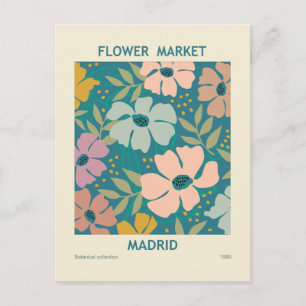 Postal Mercado de Flores Madrid Impresión