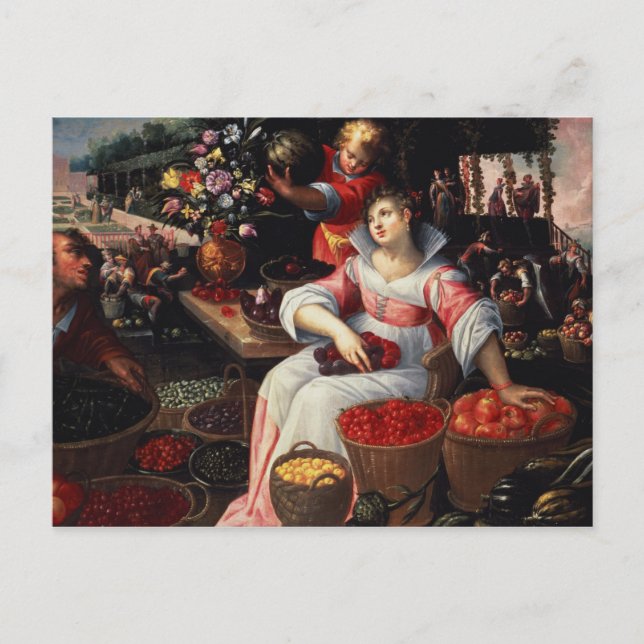 Postal Mercado de frutas, 1590 (Anverso)