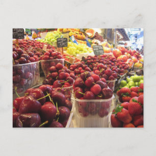 Postal Mercado de La Boquería, Barcelona, España