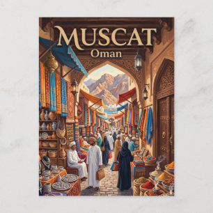 Postal Mercado de Muttrah Muscat Omán