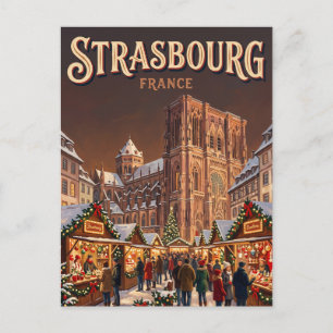 Postal Mercado de Navidad de Estrasburgo Francia