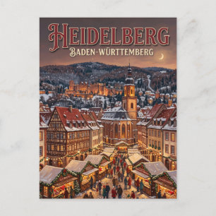 Postal Mercado de Navidad de Heidelberg Alemania