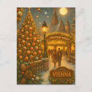 Postal Mercado de Navidad de Viena   Viaje Vacacional Ant