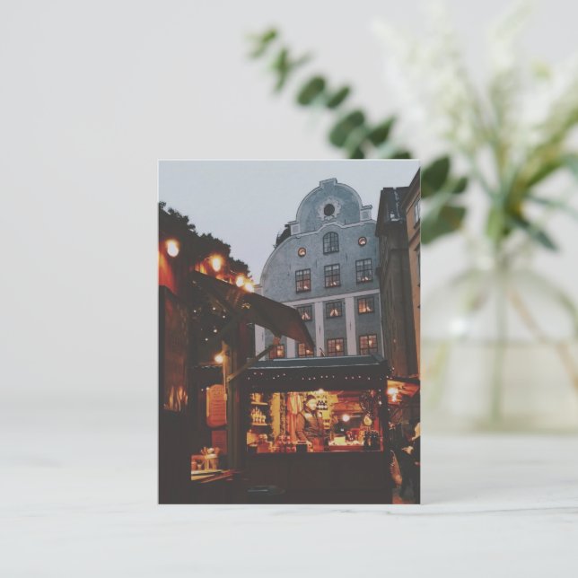 Postal Mercado de navidades de Estocolmo (Anverso de pie)