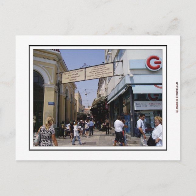 Postal Mercado de pulgas de Atenas (Anverso)