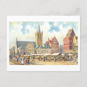 Postal Mercado de Trier Antiguo