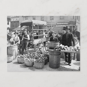 Postal Mercado de verduras de Indianápolis, 1908