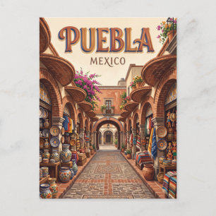 Postal Mercado El Parián Puebla México