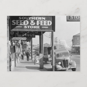 Postal Mercado francés de Nueva Orleans: 1935
