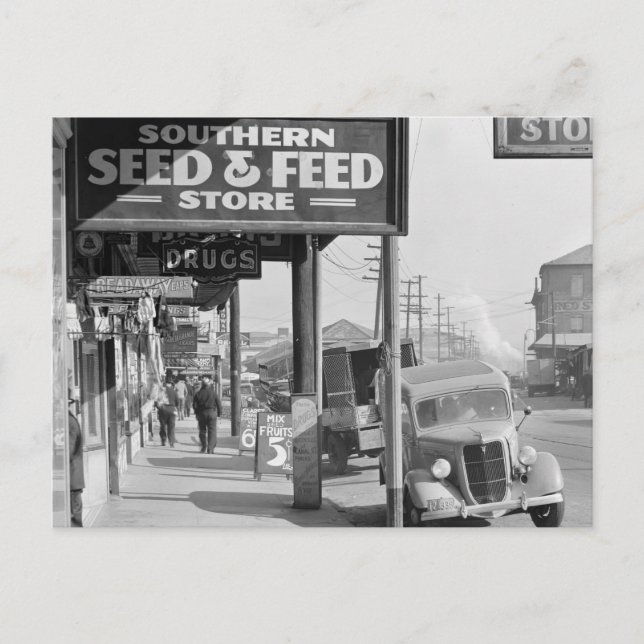 Postal Mercado francés de Nueva Orleans: 1935 (Anverso)