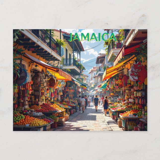 Postal mercado jamaicano (Anverso)